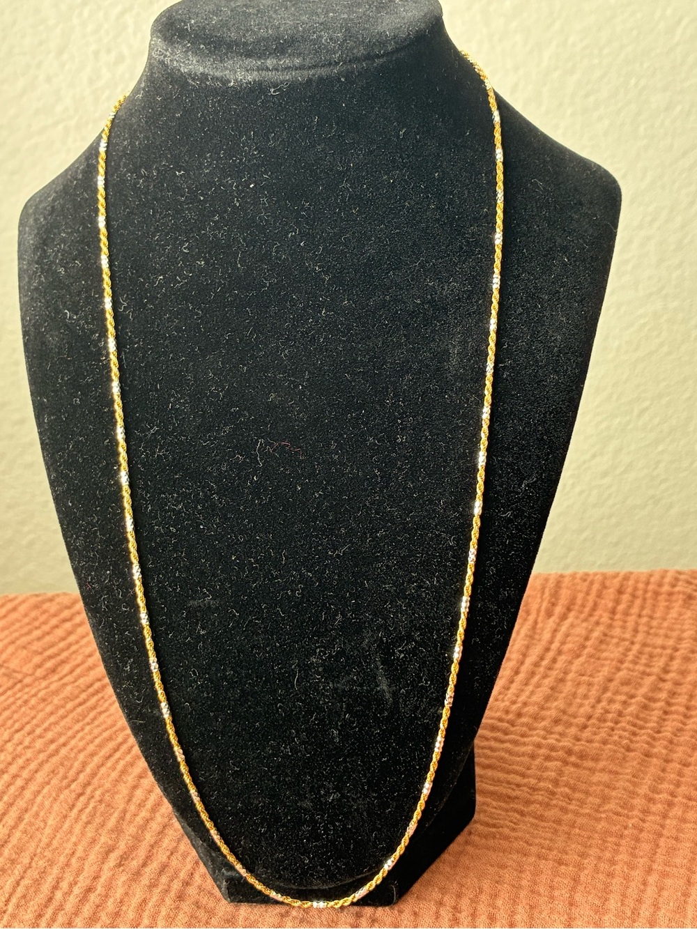 925 Sterling Silver Two tone Chain 23” 1.8mm